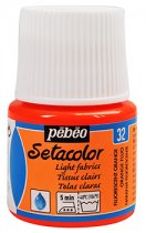 Pebeo Setacolor Textielverf voor Lichte Stoffen 45 ml. - 32 Fluo Oranje