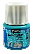 Pebeo Setacolor Light Glitter Fabric Paint 45 ml. - Turquoise