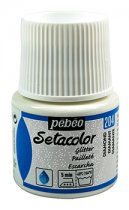 Pebeo Setacolor Tissus Clairs Pailleté 45 ml. - Diamant