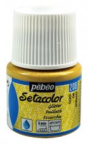 Pebeo Setacolor Tissus Clairs Pailleté 45 ml. - Or