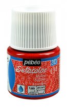 Pebeo Setacolor Tissus Clairs Pailleté 45 ml. - Rubis