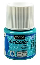 Pebeo Setacolor Tissus Clairs Pailleté 45 ml. - Turquoise