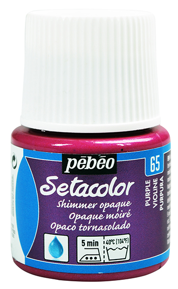Pebeo Setacolor Opaque Shimmer Paint 45 ml. - 65 Purple