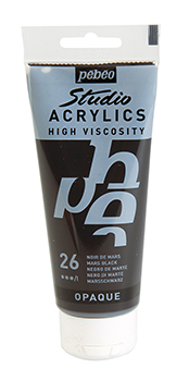 Pebeo Studio Acrylics 100 ml. - 26 Mars Black