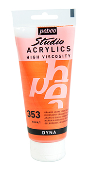 Pebeo Studio Acrylics 100 ml. - 353 Iridescent Orange Yellow