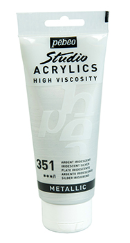Pebeo Studio Acrylics 100 ml. - 351 Iridescent Silver