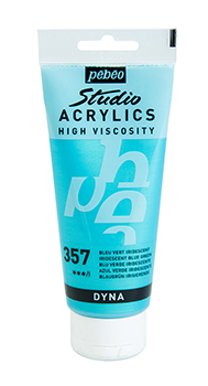 Pebeo Studio Acrylics 100 ml. - 357 Iridescent Blue Green