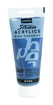 Pebeo Studio Acrylics 100 ml. - 360 Iridescent Blue Black