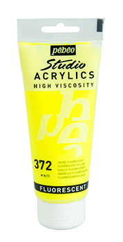 Pebeo Studio Acrylics 100 ml. - 372 Fluorescent Yellow
