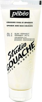 Pébéo Studio Gouache 220 ml. - Permanent White
