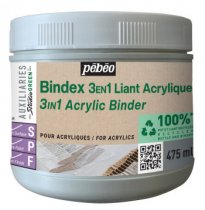 Pebeo Studio Green Bindex 3 in 1 Acrylic Binder 475 ml.