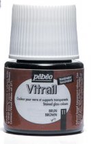 Pebeo Vitrail Transparent Glass Paint - 11 Brown