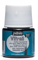 Pebeo Vitrail Transparent Glass Paint - 17 Turquoise Blue