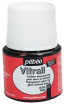 Pebeo Vitrail Transparent Glass Paint - 21 Pink
