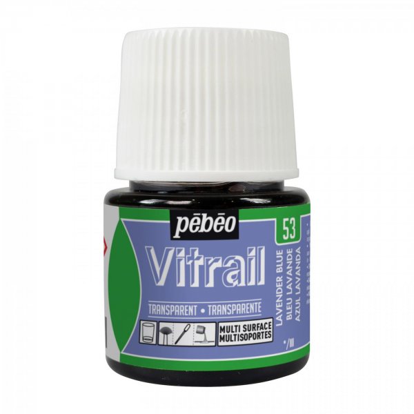 Pebeo Vitrail Transparent Glass Paint - 53 Lavander Blue
