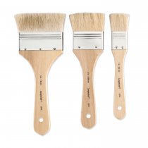 R&L Goat Hair Flat Brush Set (Soft) - 3 Pack