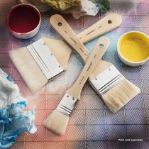 R&L Goat Hair Flat Brush Set (Soft) - 3 Pack