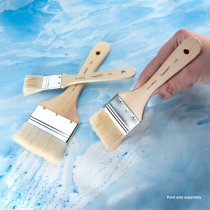 R&L Goat Hair Flat Brush Set (Soft) - 3 Pack