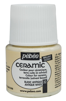 Fournisseur Grossiste Peinture Ceramic Pébéo 45 ml - 32 Blanc Antique