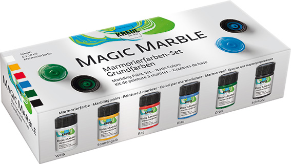 Kreul Magic Marble Marbling Paint Basic Colours 20 ml Set of 6