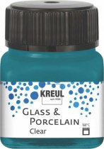 Peinture pour Verre et Porcelaine Kreul Glass & Porcelain Clear 20 ml. - Turquoise Transparent