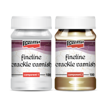 Pentart 2-Component Fineline Crackle Varnish 2 x 100 ml.