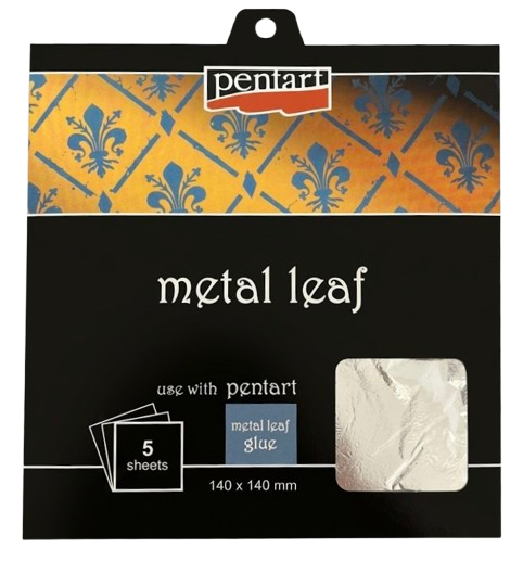 Pentart Silver Leaf Booklet 14x14 cm. - 5 Sheets