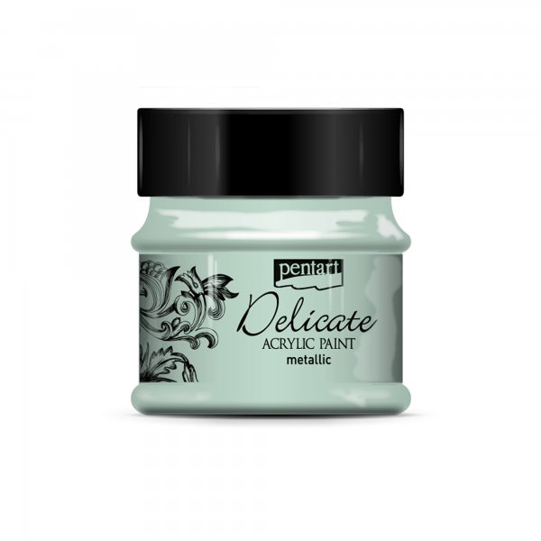 Pentart Delicate Metallic Acrylic 50 ml. - Greenish Silver