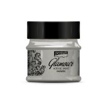 Pentart Glamour Metallische Acrylverf 50 ml. - Platinum
