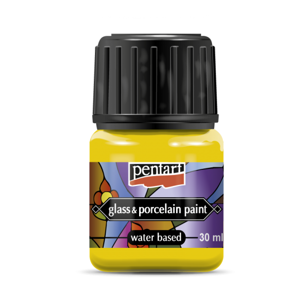 Pentart Glass & Porcelaine Paint 30 ml. - Yellow