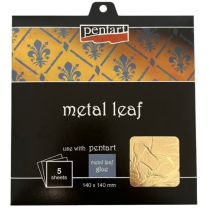 Pentart Gold Leaf Booklet 14x14 cm. - 5 Sheets