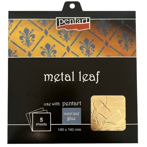 Pentart Gold Leaf Booklet 14x14 cm. - 5 Sheets