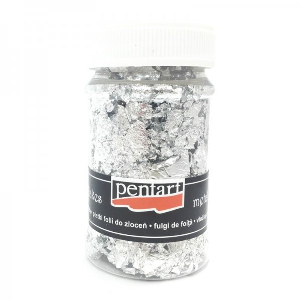Pentart Silver Metal Flakes 100 ml. (1 g.)