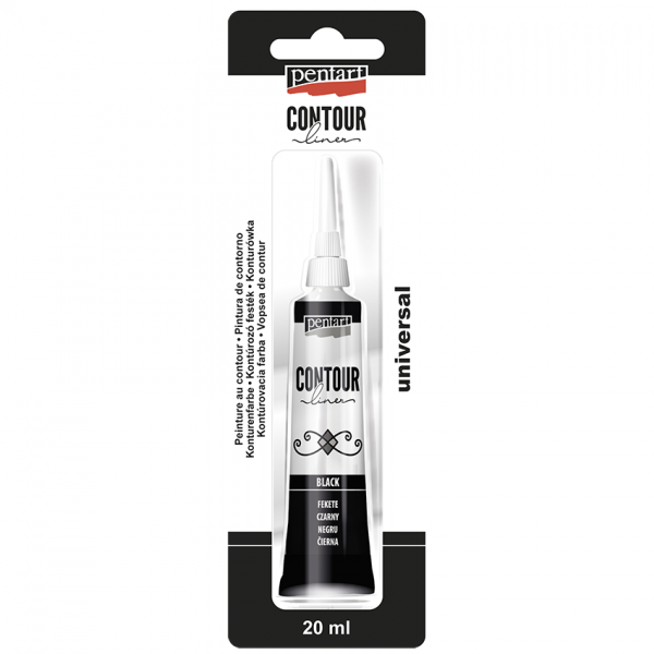 Pentart Universal Contour Liner 20 ml. - Black