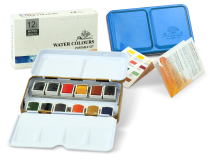 Phoenix Watercolour Pans Metal Box Set - 12 Pack