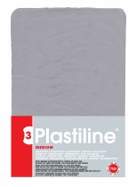 Plastiline Modelling Clay Hardness 55 Medium 750 g. - Light Grey