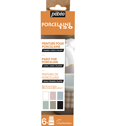 Pebeo Porcelaine 150 Initiation Set Chalky Colors 6 x 20 ml.