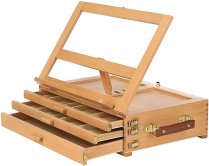 Meeden Large Adjustable Artist Tabletop Sketchbox Easel with 3 Drawers