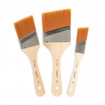 R&L Gold Taklon Angular Brush Set (Medium) - 3 Pack