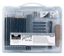 R&L Clear Case Sketching Set 3105 - 34 Pack