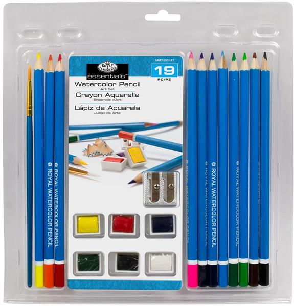 R&L Watercolour Pencil Clamshell Set - 19 Pack