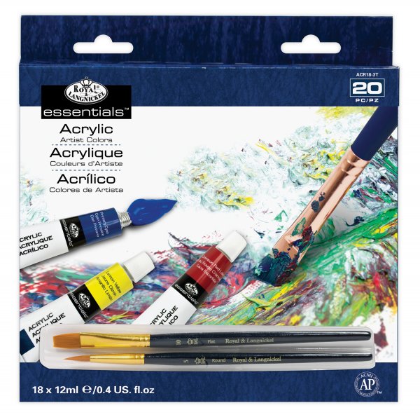Royal & Langnickel Essentials Acrylic Colors 18 x 12 ml.