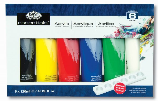 R&L Essentials Acrylic Paint 6 x 120 ml.