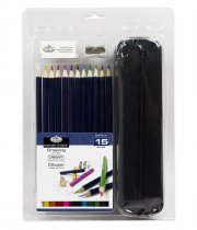 R&L Essentials Drawing Art Set with Case - 15 Pack