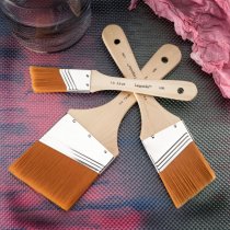 R&L Gold Taklon Angular Brush Set (Medium) - 3 Pack