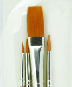 R&L Gold Taklon Brush Set No. 9111 - 4 Pack