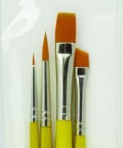 R&L Gold Taklon Brush Set No. 9123 - 4 Pack