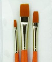 R&L Gold Taklon Shader Brush Set No.9110 - 3 Pack