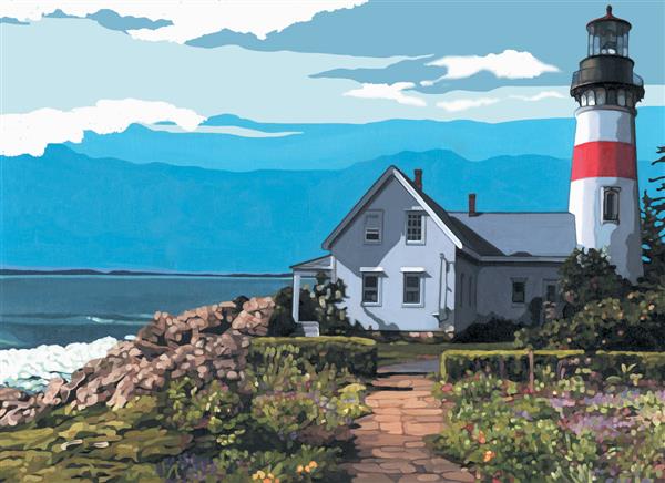 R&L Artist Canvas A3 - The Lighthouse