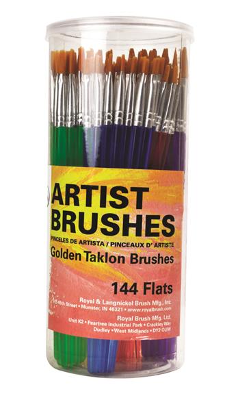 R&L Artist Golden Taklon Flat - 144 Canister Pack